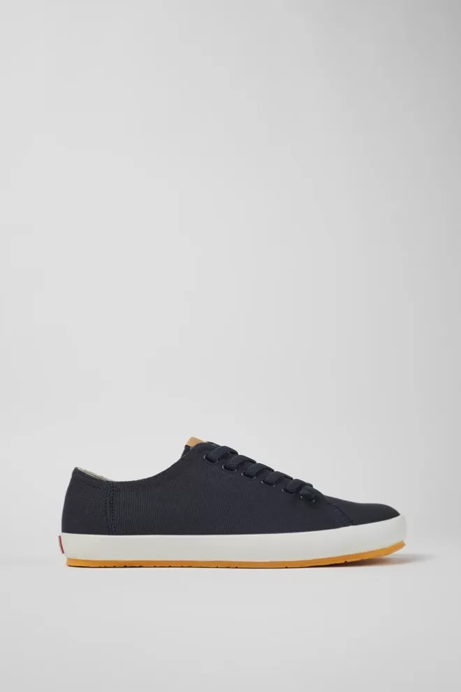 Zapatillas<Camper Sneaker De Tejido Azul Para Hombre