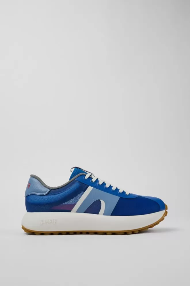 Zapatillas<Camper Sneaker De Tejido Azul Para Hombre