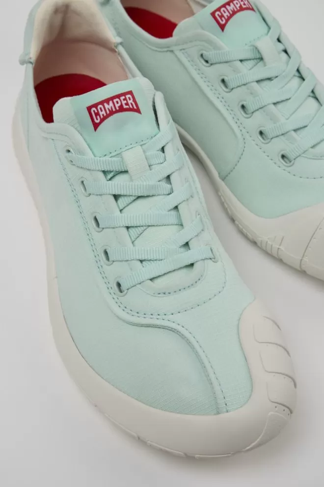 Zapatillas<Camper Sneaker De Tejido Azul Para Mujer