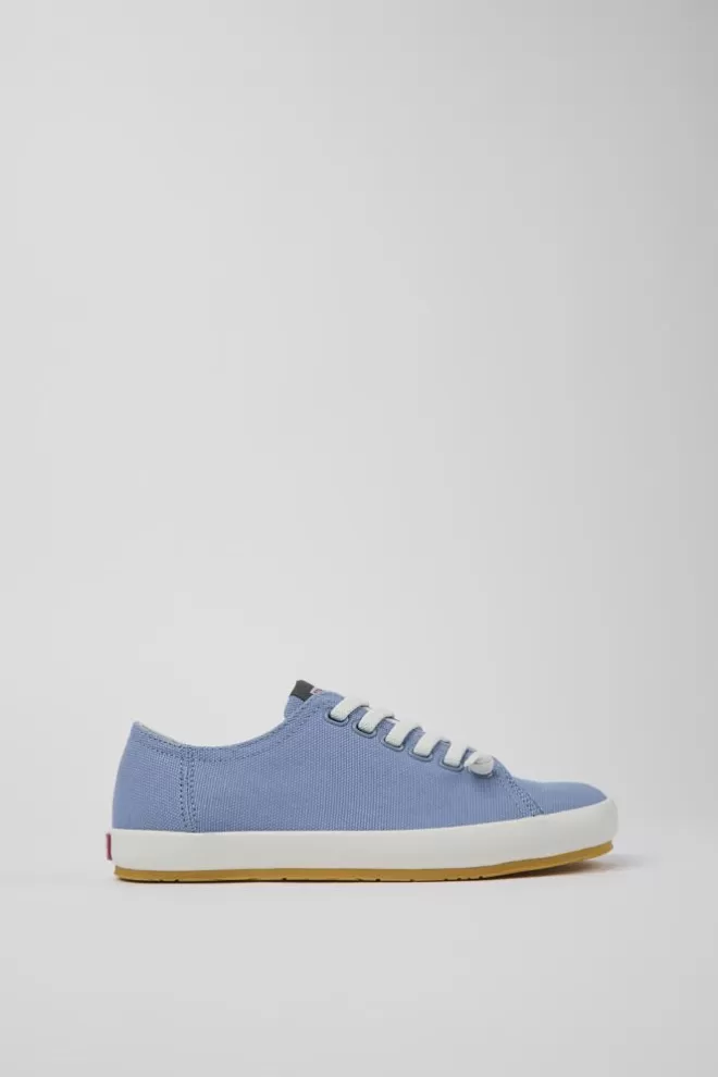 Zapatillas<Camper Sneaker De Tejido Azul Para Mujer