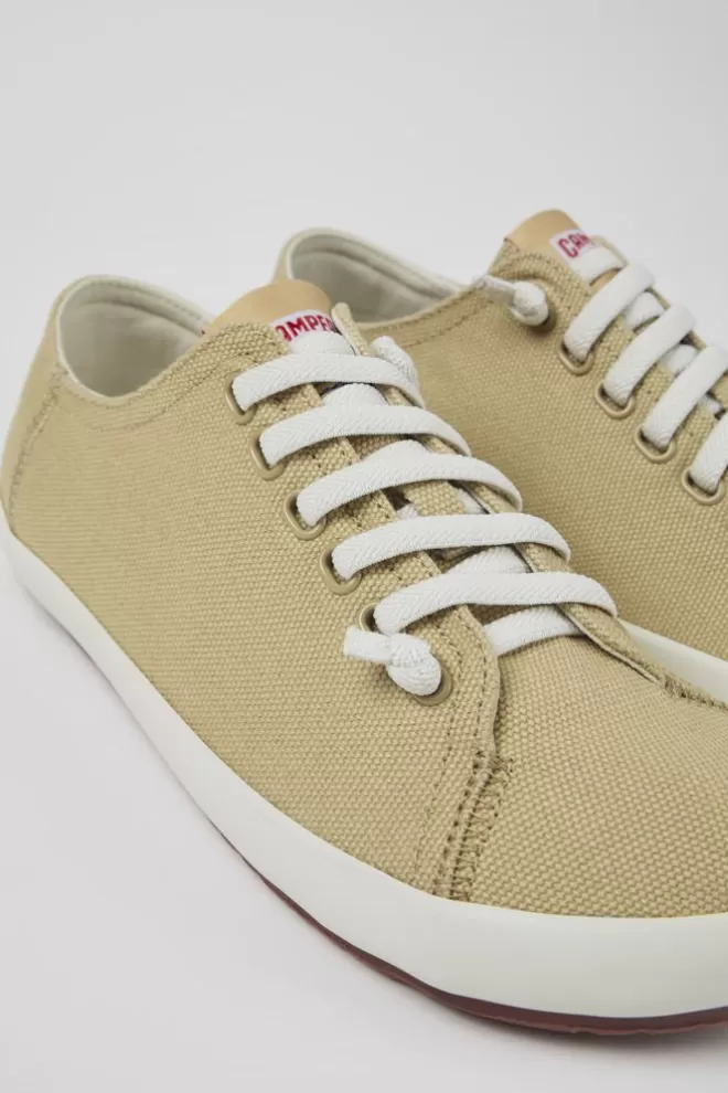 Zapatillas<Camper Sneaker De Tejido Beige Para Hombre