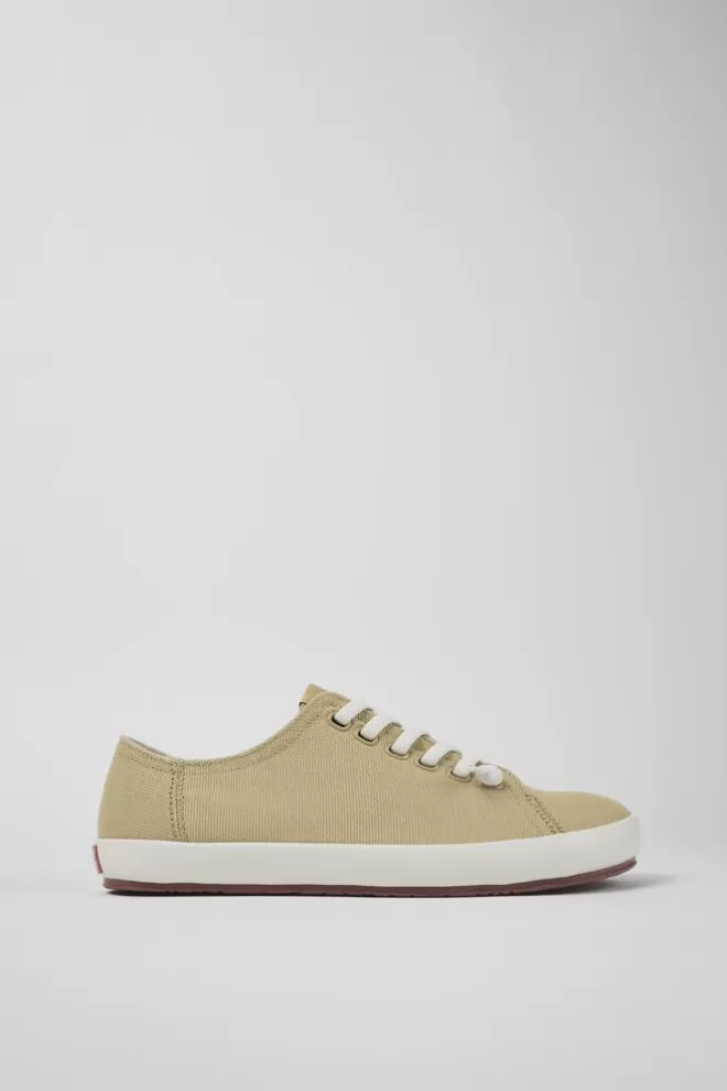 Zapatillas<Camper Sneaker De Tejido Beige Para Hombre