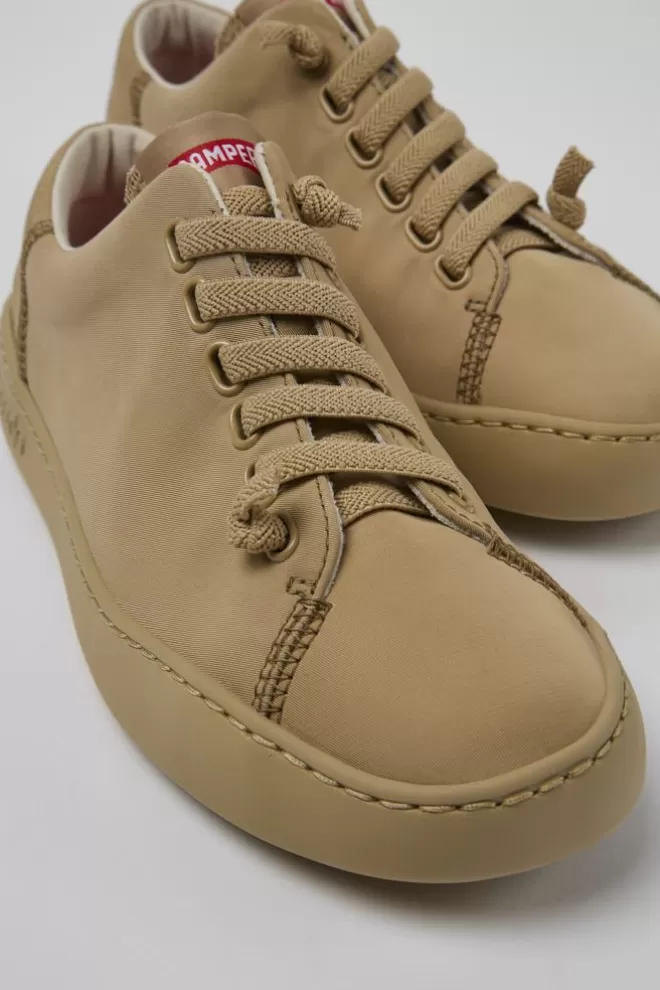 Zapatillas<Camper Sneaker De Tejido Beige Para Mujer