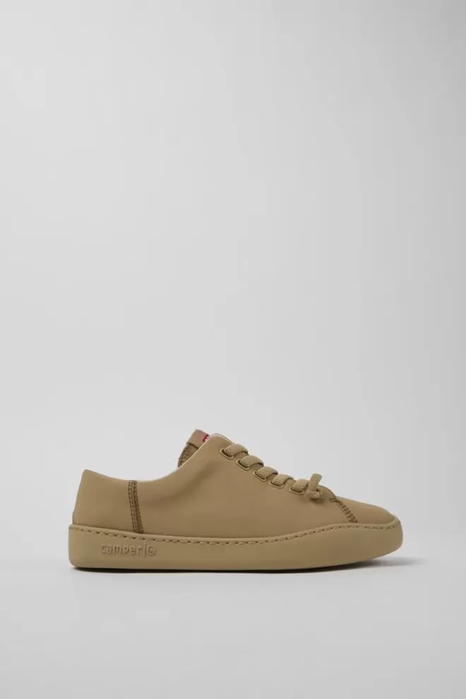 Zapatillas<Camper Sneaker De Tejido Beige Para Mujer