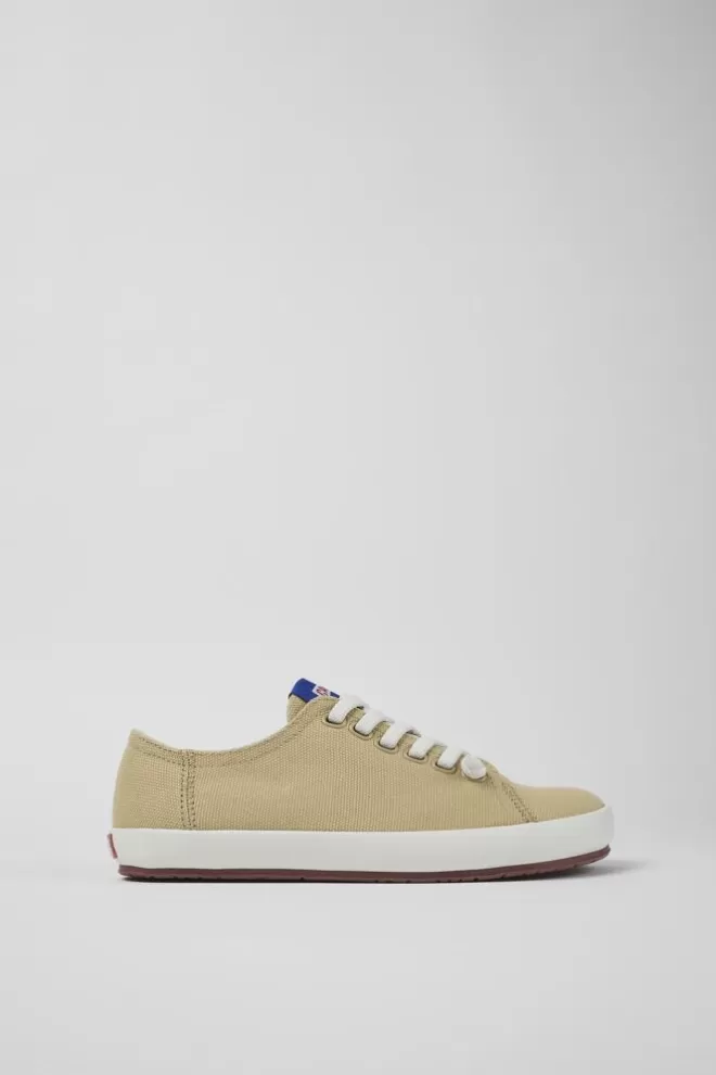 Zapatillas<Camper Sneaker De Tejido Beige Para Mujer