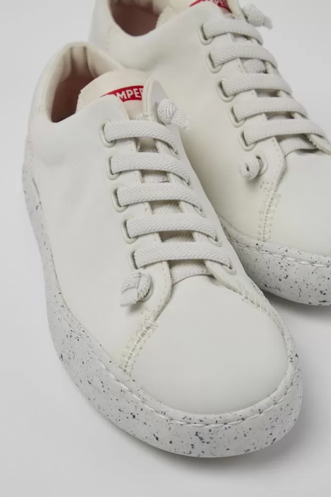 Zapatillas<Camper Sneaker De Tejido Blanca Para Mujer