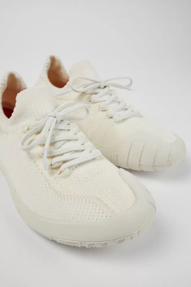 Zapatillas<Camper Sneaker De Tejido Blanca Para Mujer