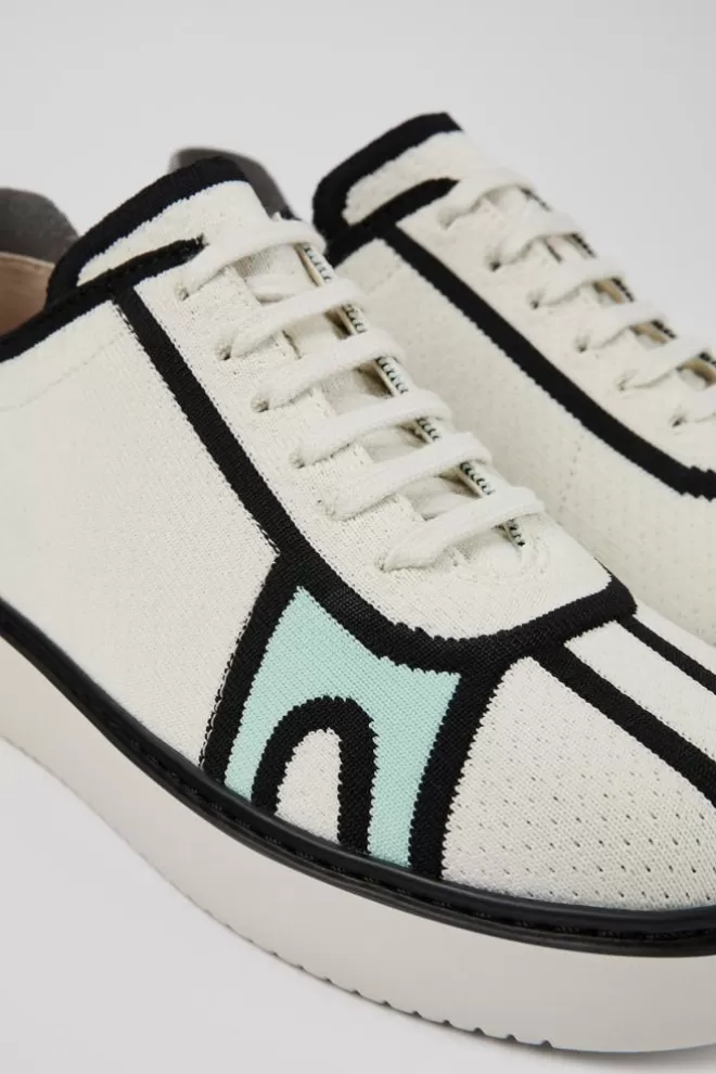 Zapatillas<Camper Sneaker De Tejido Blanca Para Mujer