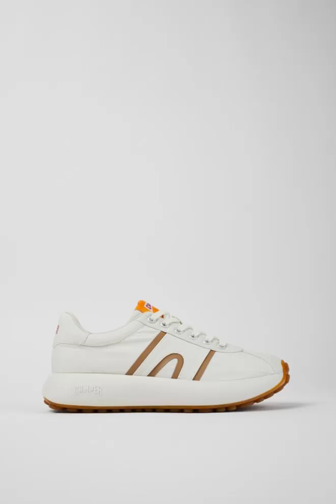 Zapatillas<Camper Sneaker De Tejido Blanca Para Mujer