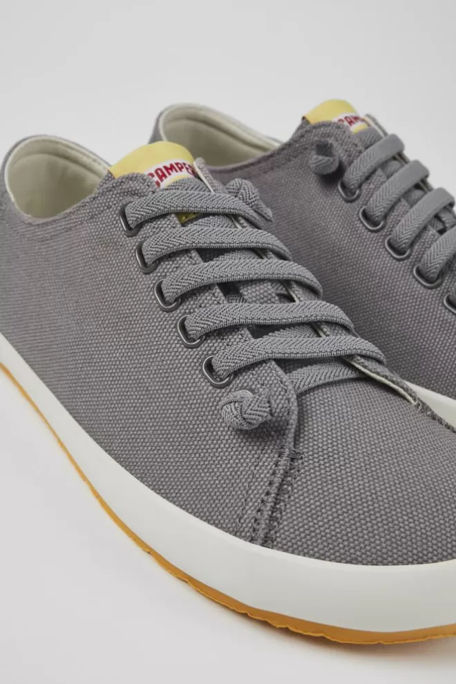 Zapatillas<Camper Sneaker De Tejido Gris Para Hombre