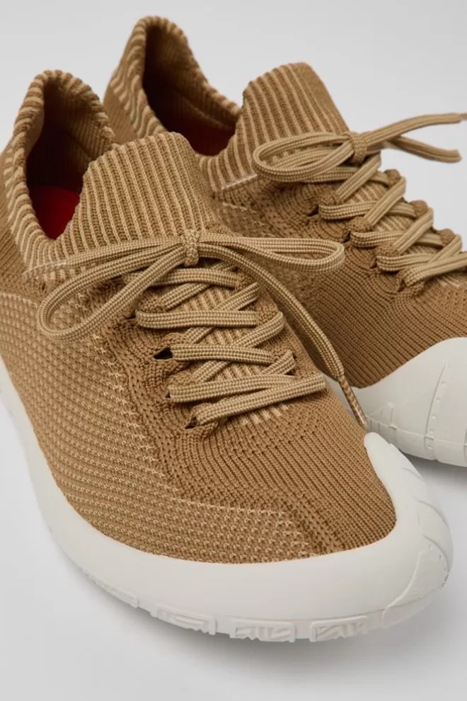 Zapatillas<Camper Sneaker De Tejido Marron Para Mujer