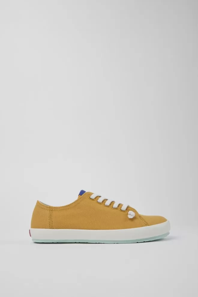 Zapatillas<Camper Sneaker De Tejido Naranja Para Mujer