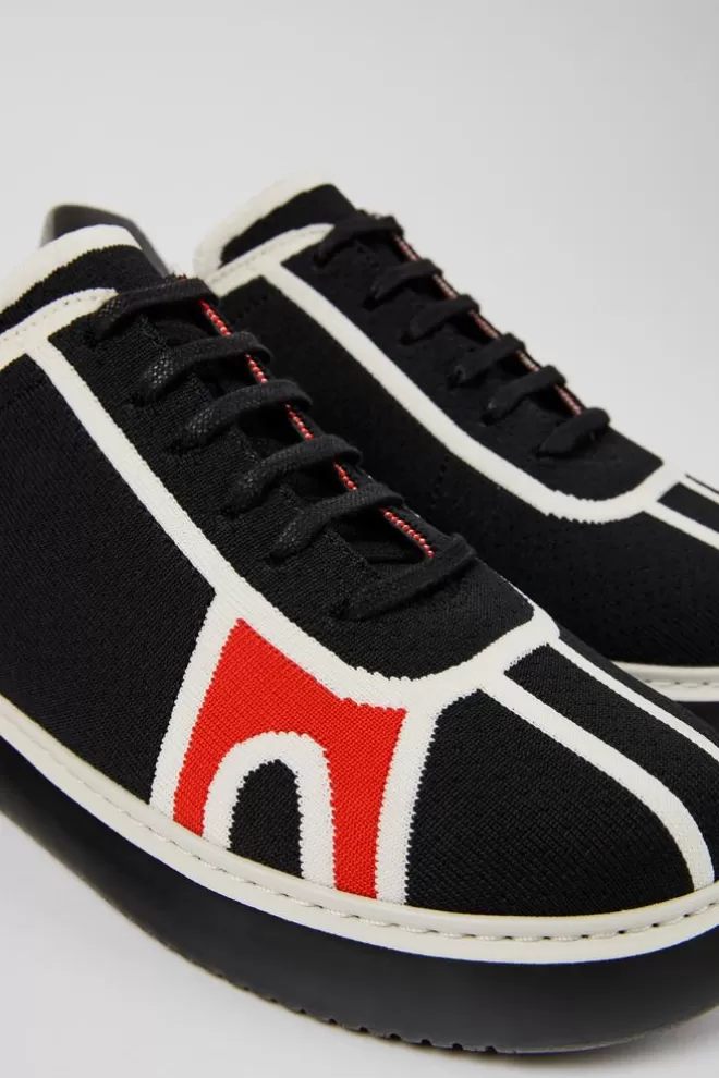 Zapatillas<Camper Sneaker De Tejido Negra Para Hombre