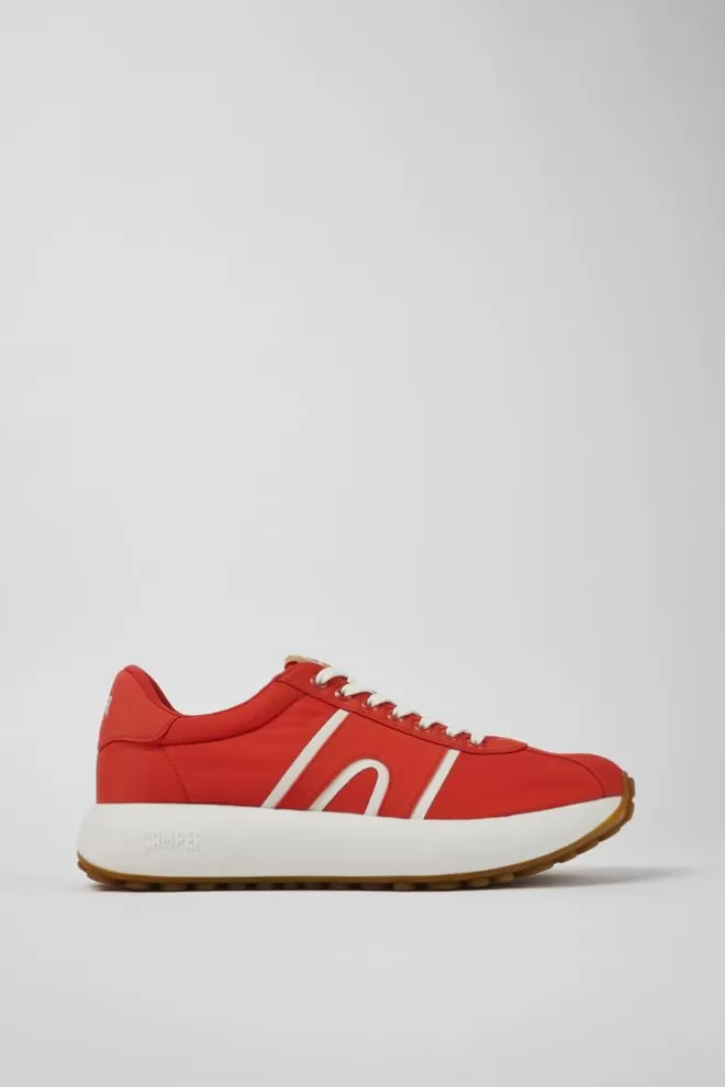 Zapatillas<Camper Sneaker De Tejido Roja Para Hombre