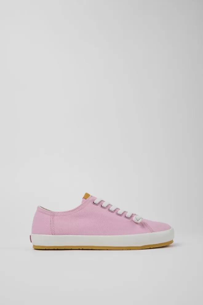 Zapatillas<Camper Sneaker De Tejido Rosa Para Mujer