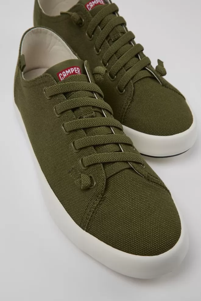 Zapatillas<Camper Sneaker De Tejido Verde Para Hombre