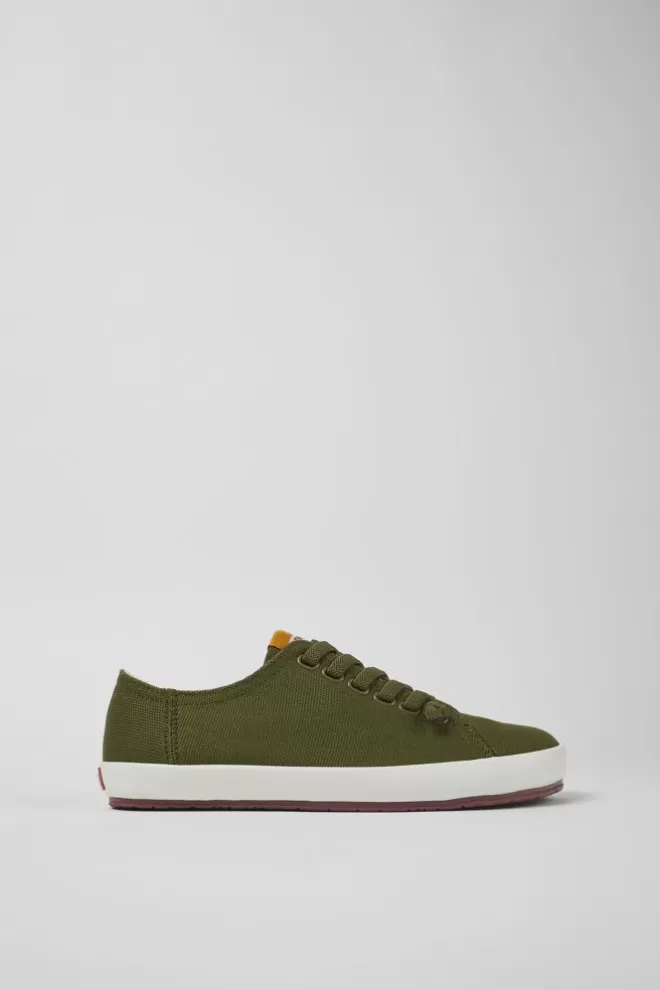 Zapatillas<Camper Sneaker De Tejido Verde Para Mujer