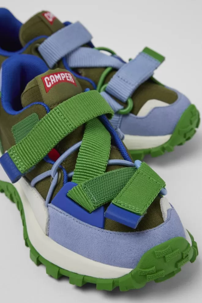 Zapatillas<Camper Sneaker De Tejido Y Piel Multicolor