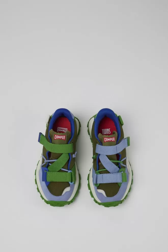Zapatillas<Camper Sneaker De Tejido Y Piel Multicolor