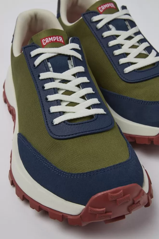 Zapatillas<Camper Sneaker De Tejido/Nobuk Verde Para Hombre