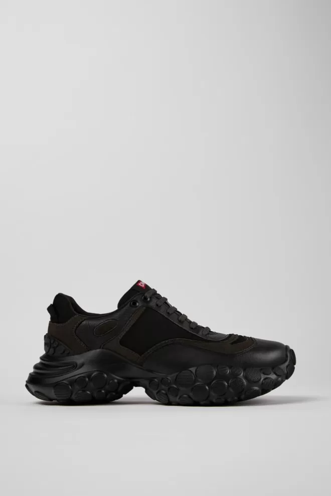 Zapatillas<Camper Sneaker De Tejido/Piel Negra Para Hombre