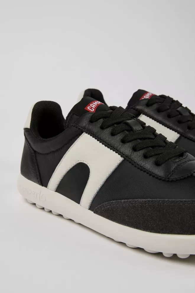 Zapatillas<Camper Sneaker De Tejido/Piel Negra Para Mujer