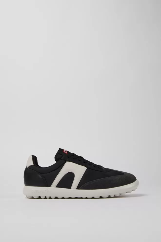 Zapatillas<Camper Sneaker De Tejido/Piel Negra Para Mujer