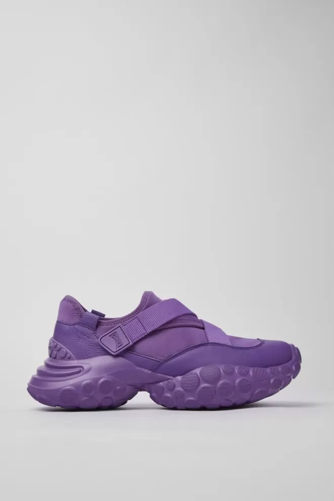 Zapatillas<Camper Sneaker De Tejido/Piel Violeta Para Hombre