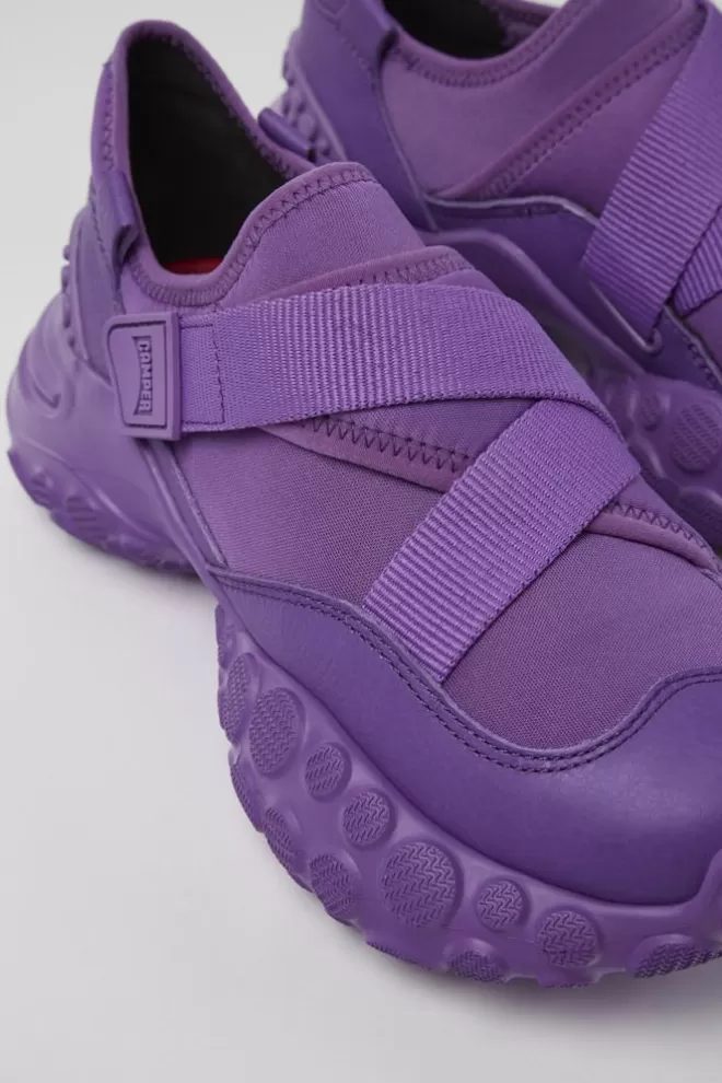 Zapatillas<Camper Sneaker De Tejido/Piel Violeta Para Mujer