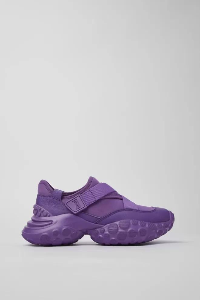 Zapatillas<Camper Sneaker De Tejido/Piel Violeta Para Mujer