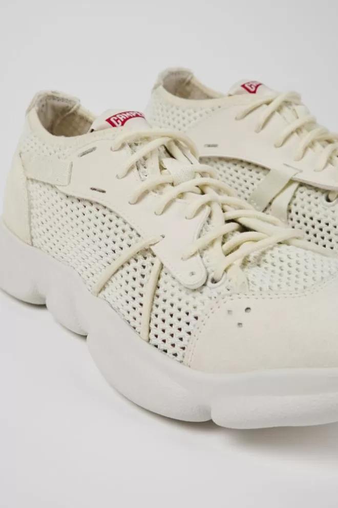 Zapatillas<Camper Sneaker De Tencel Y Mirium® Blanca Para Mujer