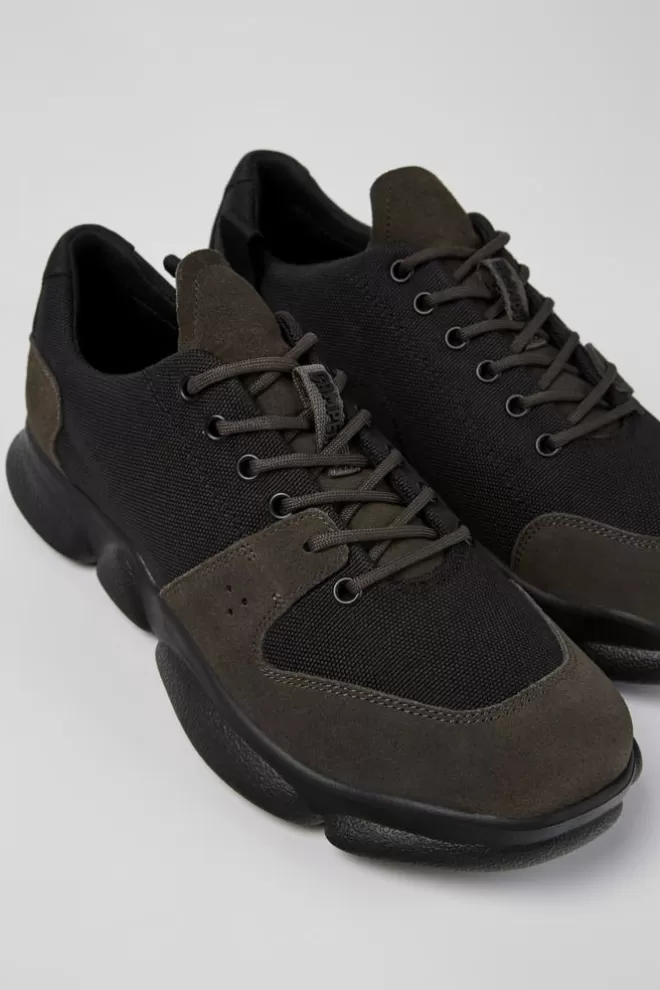 Zapatillas<Camper Sneaker Negra De Piel Y Pet Reciclado Para Hombre