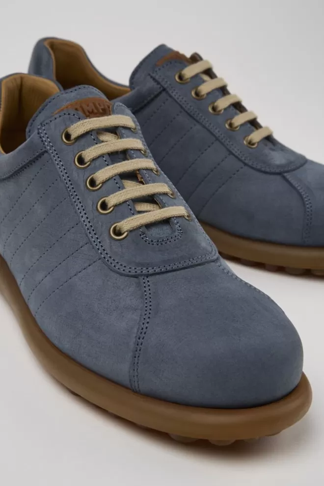 Zapatos Casual<Camper Sneaker Oxford De Nobuk Azul Para Hombre