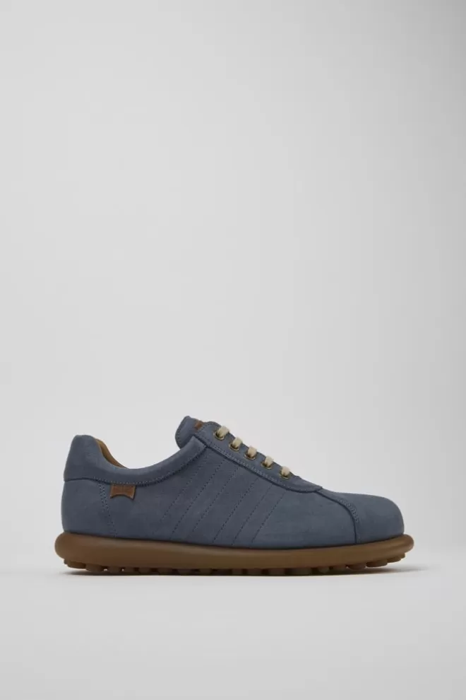 Zapatos Casual<Camper Sneaker Oxford De Nobuk Azul Para Hombre