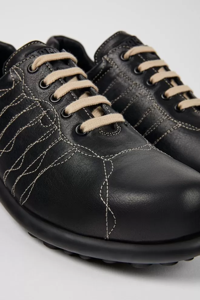 Zapatos Casual<Camper Sneaker Oxford De Piel Negra Para Hombre