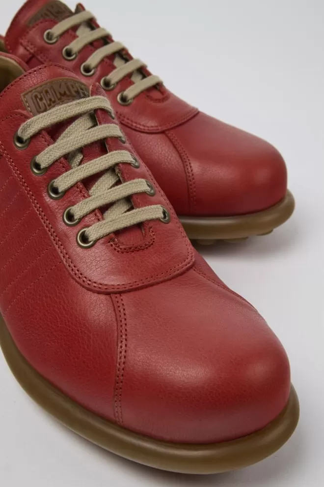 Zapatos Casual<Camper Sneaker Oxford De Piel Roja Para Hombre