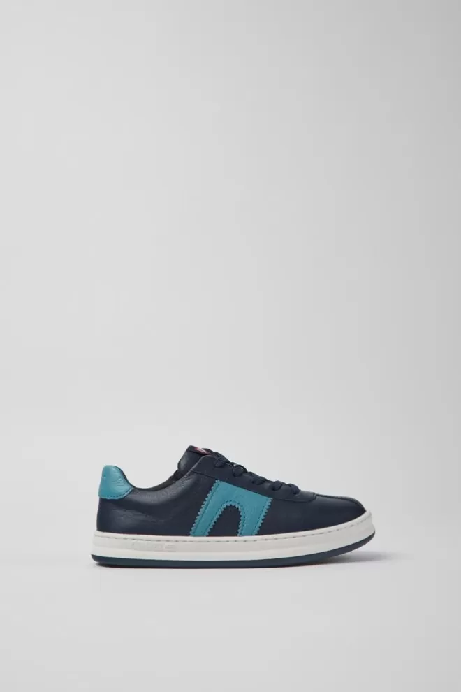 Zapatillas<Camper Sneakers Azul Oscuro De Piel Para Ninos