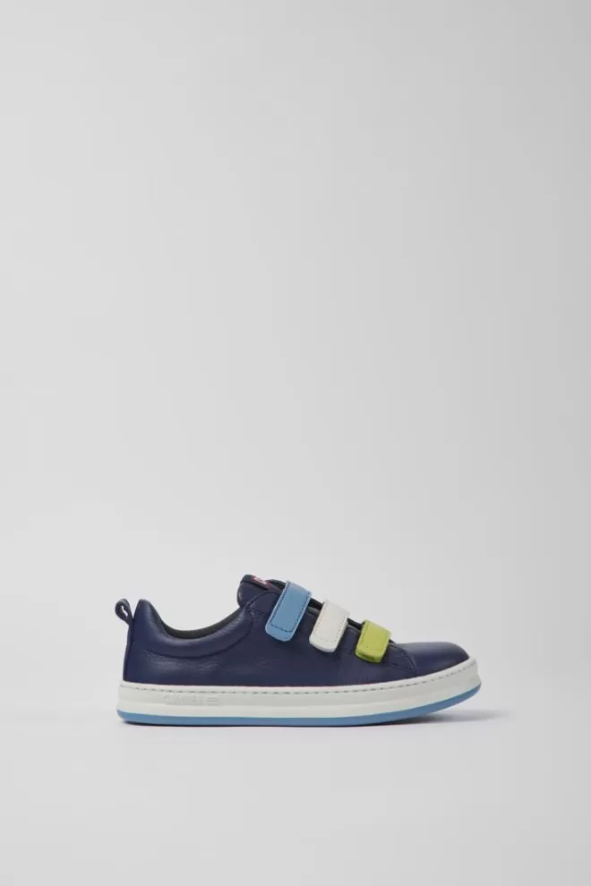 Zapatillas<Camper Sneakers Azules De Piel Para Ninos