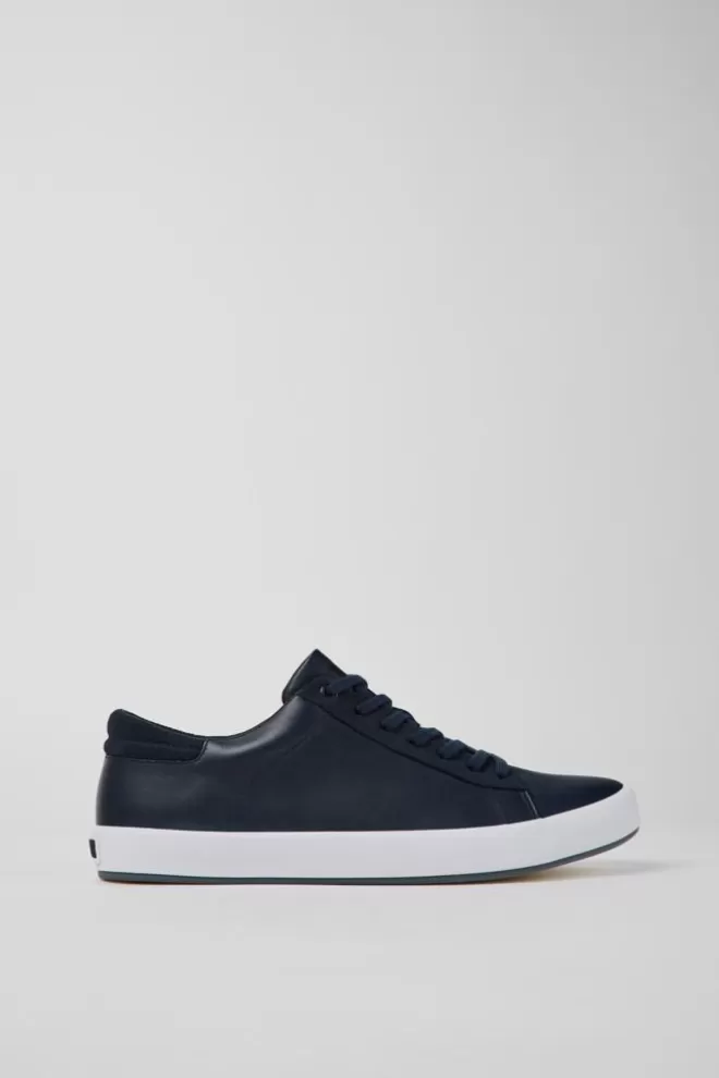 Zapatillas<Camper Sneakers Azules De Piel Y Nobuk Para Hombre