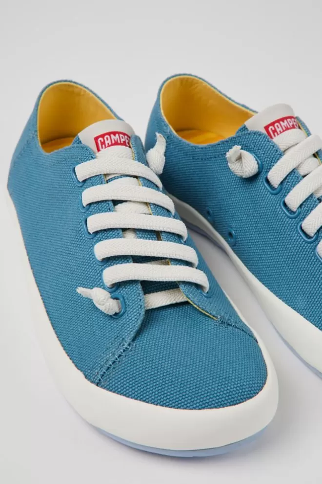 Zapatillas<Camper Sneakers Azules De Tejido Para Mujer