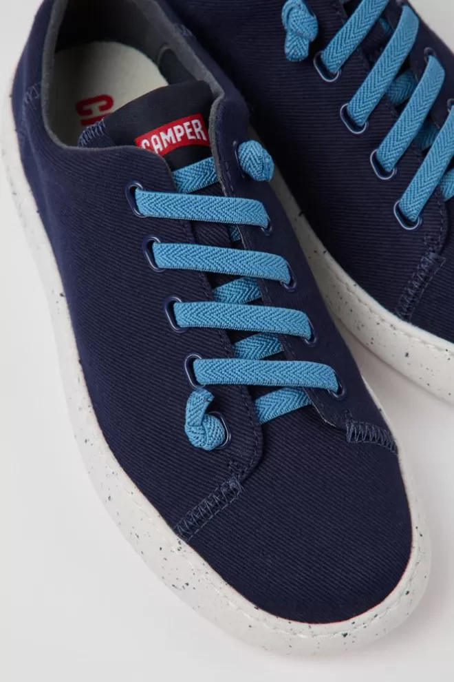 Zapatillas<Camper Sneakers Azules De Tejido Para Mujer