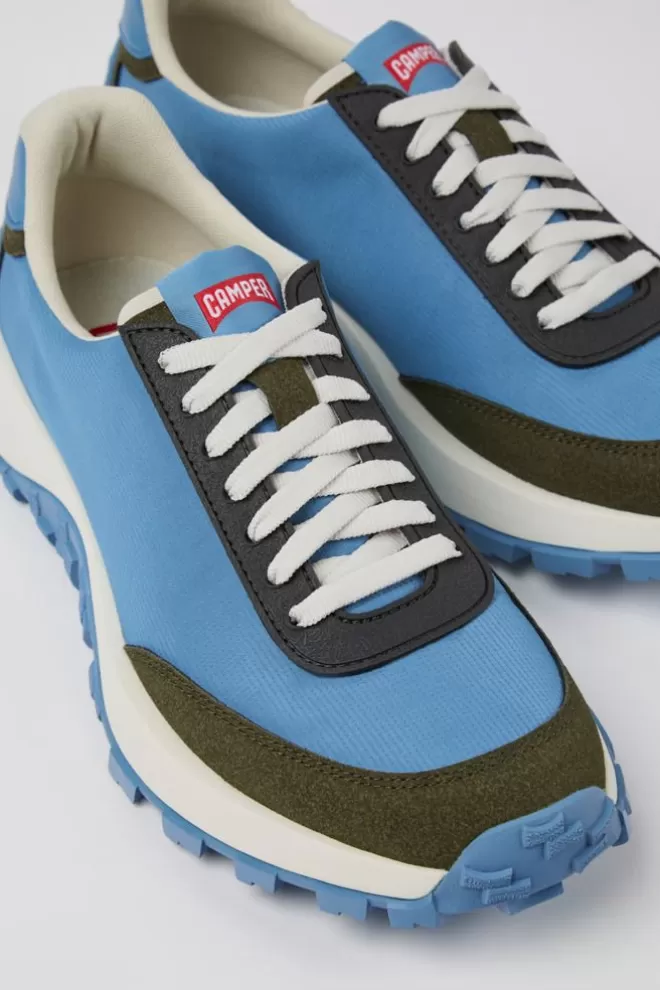 Zapatillas<Camper Sneakers Azules De Tejido Y Nobuk Para Hombre