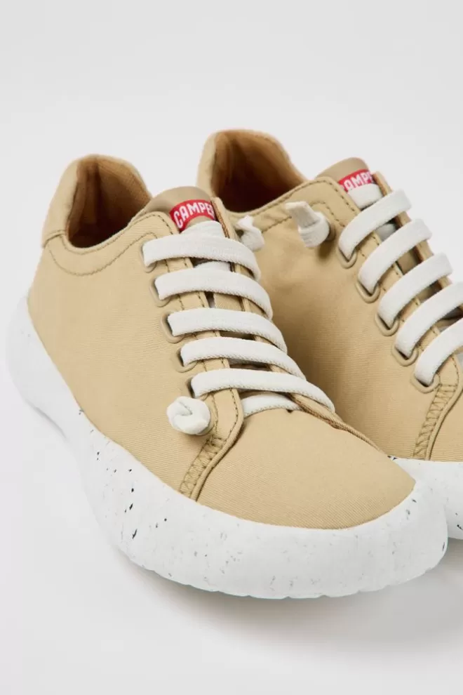 Zapatillas<Camper Sneakers Beige De Tejido Para Mujer