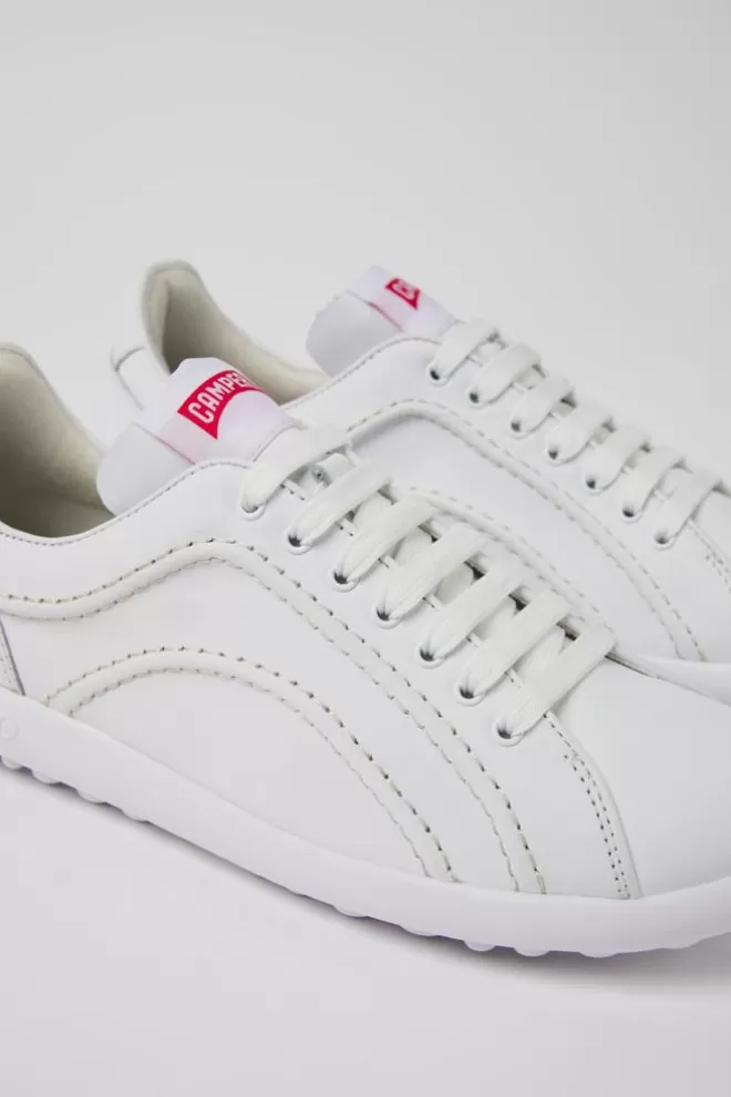 Zapatillas<Camper Sneakers Blancas De Piel Para Mujer