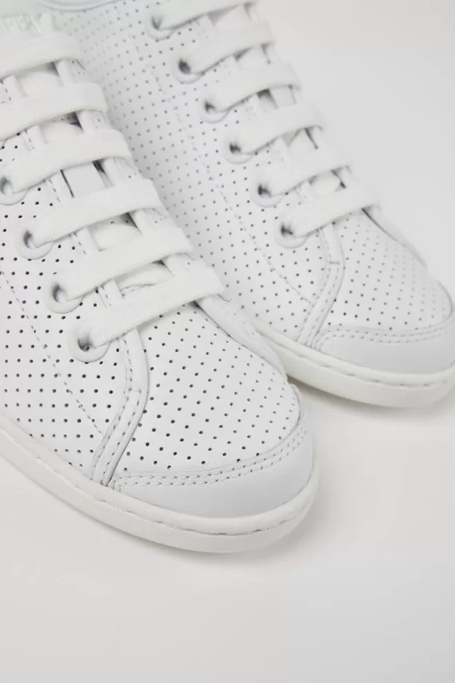 Zapatillas<Camper Sneakers Blancas De Piel Para Mujer