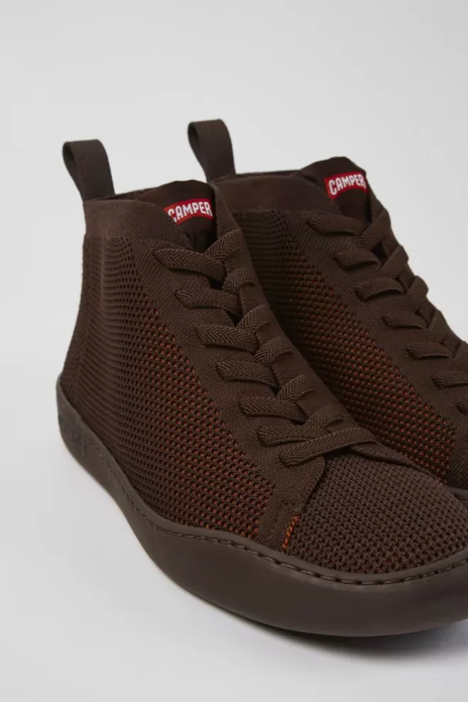 Zapatillas<Camper Sneakers Burdeos De Punto De Una Pieza Para Hombre