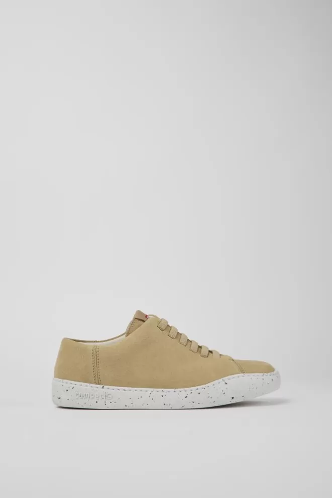 Zapatillas<Camper Sneakers De Nobuk Beige Para Mujer