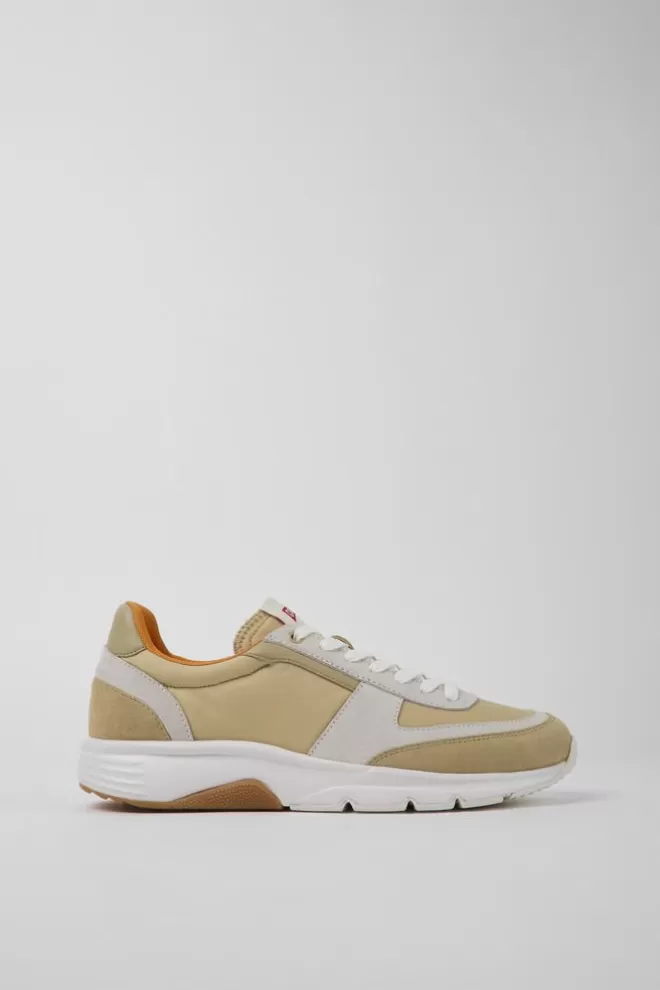 Zapatillas<Camper Sneakers De Nobuk Beige Y Blancas Para Hombre