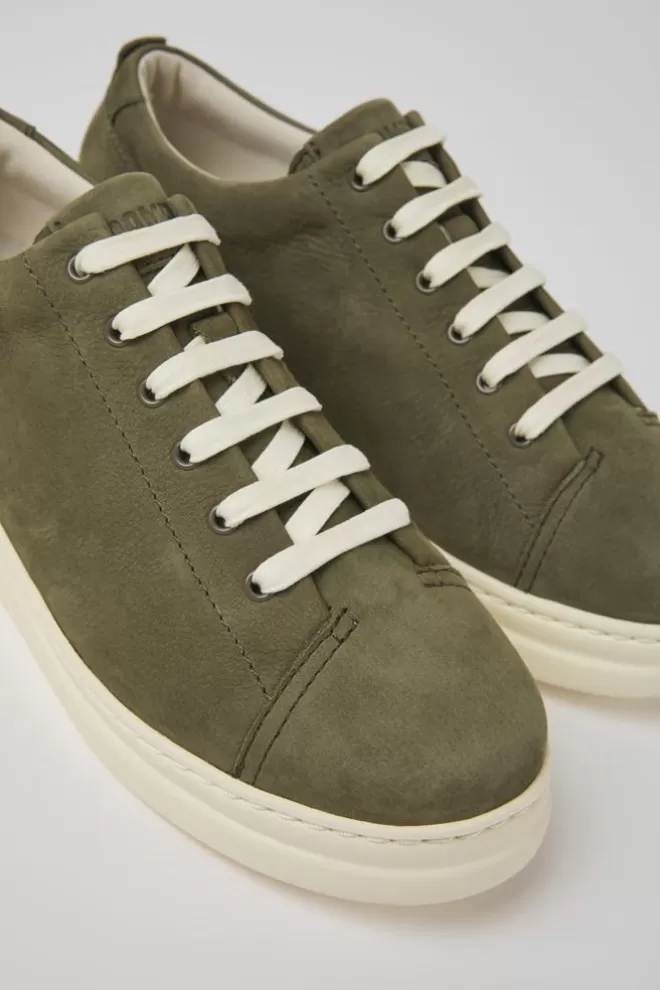 Zapatillas<Camper Sneakers De Nobuk Verdes Para Mujer