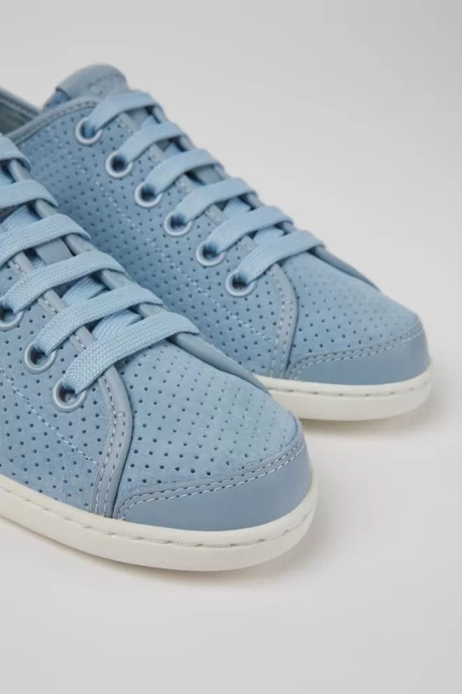 Zapatillas<Camper Sneakers De Piel Y Nobuk Azules Para Mujer